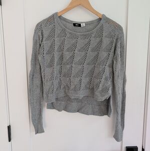 ✨4 for 12 Gray Open-Knit Lightweight Sweater Size Small